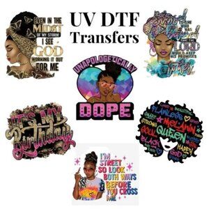 UV DTF Decal Bundle Ready To Use Assorted Graphics